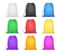 Bag drawstring, textile sack for shoes or clothes Royalty Free Stock Photo