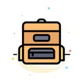 Bag, Education, Schoolbag Abstract Flat Color Icon Template