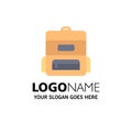 Bag, Education, Schoolbag Business Logo Template. Flat Color