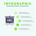 Bag, Education, Schoolbag Solid Icon Infographics 5 Steps Presentation Background Royalty Free Stock Photo