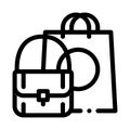 Bag Fashion Style Icon Vector Outline Illustration Royalty Free Stock Photo