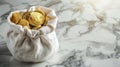 The Bag of Bitcoin Coins.AI generated image Royalty Free Stock Photo