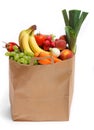 Bag full of healthy fruits and vegetables Royalty Free Stock Photo