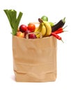 Bag full of healthy fruits and vegetables