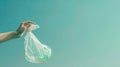 bag with garbage in hands. Selective focus Royalty Free Stock Photo