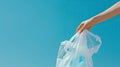 bag with garbage in hands. Selective focus Royalty Free Stock Photo