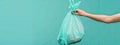 bag with garbage in hands. Selective focus Royalty Free Stock Photo