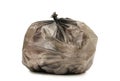 Bag with garbage isolated over white