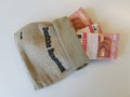 Bag from the German Federal Bank filled with three thousand Euros