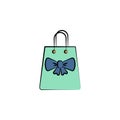 bag with gift colored icon. Element of birthday icon for mobile concept and web apps. Color bag with gift icon can be used for web Royalty Free Stock Photo