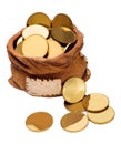 Bag of gold coins