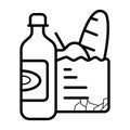 Bag of groceries icon