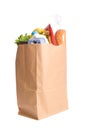 Bag of Groceries on WHite Royalty Free Stock Photo