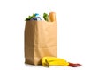 Bag of Groceries on WHite Royalty Free Stock Photo