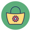 Bag, hand carry Vector Icon which can easily edit Royalty Free Stock Photo