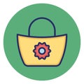 Bag, hand carry Vector Icon which can easily edit Royalty Free Stock Photo