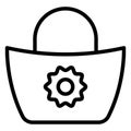 Bag, hand carry Vector Icon which can easily edit Royalty Free Stock Photo