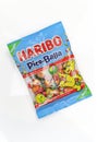 Bag of Haribo Pico-Balla gummy candies isolated on white background Royalty Free Stock Photo