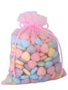 Bag of Heart Shaped Candies (8.2mp Image) Royalty Free Stock Photo