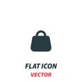 bag icon in a flat style. Vector illustration pictogram on white background. Isolated symbol suitable for mobile concept, web apps