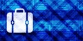 Bag icon modern glassy blue banner background pattern illustration Royalty Free Stock Photo