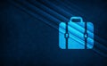 Bag icon natural sky light abstract dark blue background stripes pattern illustration Royalty Free Stock Photo