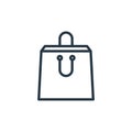 bag icon vector from shopping and ecomerce concept. Thin line illustration of bag editable stroke. bag linear sign for use on web