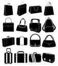 Bag icons set Royalty Free Stock Photo