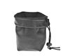 Bag, leather black pouch Royalty Free Stock Photo