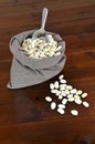 Bag of Lima beans Royalty Free Stock Photo