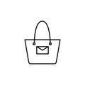 bag line illustration icon on white background