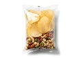 Bag of mixed nuts and potato chips snack mix Royalty Free Stock Photo
