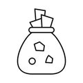 Bag Outline Vector icon which can easily modify or edit