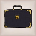 Bag portfolio briefcase, brief-case diplomat leather retro design Royalty Free Stock Photo