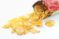 Bag of potato chips Royalty Free Stock Photo