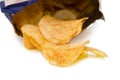 Bag of Potato Chips,isolated on white Royalty Free Stock Photo