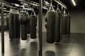 bag punching boxing boxer exercise, from competition sport for fight from lifestyle strength, red club. Ring activity Royalty Free Stock Photo