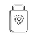 bag with refill mark icon. Element of cyber security for mobile concept and web apps icon. Thin line icon for website design and Royalty Free Stock Photo