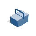 Bag refrigerator icon, isometric 3d style