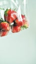 Bag of ripe strawberries