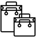 Bag, shopper bag Isolated Vector Icon that can be easily modified or edited