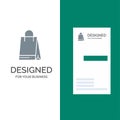 Bag, Shopping, Canada Grey Logo Design and Business Card Template