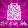 Bag For Shopping With snowflakes. EPS 8 Royalty Free Stock Photo