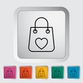 Bag store single icon.