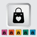 Bag store single icon.