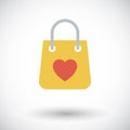 Bag store single icon. Royalty Free Stock Photo