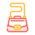 bag stylist color icon vector illustration