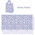 Bag template with alphabet pattern Royalty Free Stock Photo