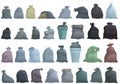 Bag for trash icons set cartoon vector. Garbage rubish Royalty Free Stock Photo