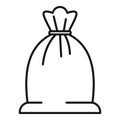 Bag for trash object icon outline vector. Ecological sack